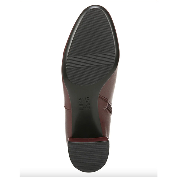 Naturalizer River Ankle Boot Leather Bootie | 8 Cabernet Sauvignon Red Leather - Picture 3 of 5
